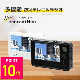 多機能 防災ラジオ エコラジネオ 防災テレビ マルチラジオ 多機能 防災テレビ ポータブルラジオ 防災グッズ 電池式 手回し充電 スマホ充電 ワイドFM 短波ラジオ 小型テレビ 防災用 テレジラジオ
