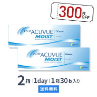 【送料無料】ワンデーアキュビューモイスト 1日使い捨て 30枚入 2箱セット