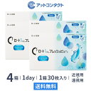 【送料無料】ロートワンデーフレッシュビューリッチモイスト 30枚入 4箱セット　1日使い捨てコンタクトレンズ（1箱30枚入り / ワンデー / 1day / ROHTO / 近視 / 遠視 ）