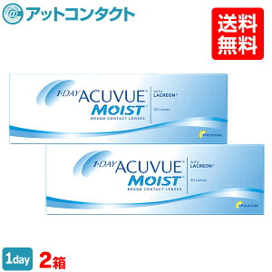 【送料無料】ワンデーアキュビューモイスト 30枚入 2箱セット 両眼1ヶ月分 コンタクトレンズ 1日使い捨て アキュビュー モイスト ジョンソン・エンド・ジョンソン クリアレンズ 1dayタイプ