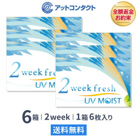 【送料無料】2ウィークフレッシュUVモイスト 6箱セット 2週間使い捨て 両眼9ヶ月