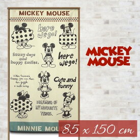 のれん ディズニー ミッキー ミニー かわいい タペストリー パーテーション 目隠し 間仕切り 85×150cm らくがきミッキー