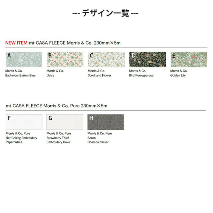 楽天市場 ウィリアムモリスの柄 カモ井 マスキングテープ Mt Casa Fleece フリース 住宅 壁 家具 ロールタイプ 23ｃｍ 5ｍ 貼ってはがせる 粘着 シート 1個売り リフォーム Diy デザイン 賃貸ok William Morris アットdeco アットデコ