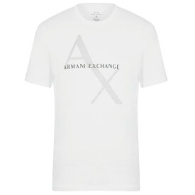 アルマーニ エクスチェンジ ARMANI EXCHANGE Tシャツ メンズ 半袖 半そで ホワイト 白色 丸首 ロゴ トップス コットン ブランド 8NZT76 Sサイズ Mサイズ Lサイズ 8nzt76-z8h4z-1100