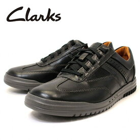 クラークス Clarks スニーカー 靴 革靴 レザー カジュアルシューズ Unrhombus Fly 本革 ブラック 黒色 メンズ ブランド 男性向け 人気 新品 未使用 cl26127962