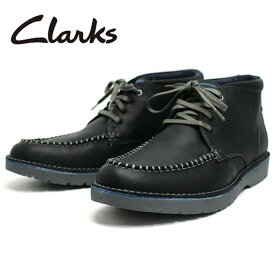 楽天1位 クラークス チャッカブーツ Clarks Vargo Apron 26138812 メンズ 男性 紳士 カジュアル 靴 ブーツ ブラック 黒 レザー 革靴 【あす楽】【送料無料】【並行輸入品】
