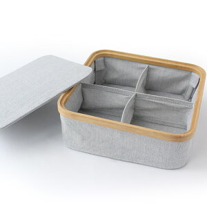 GUDEE OfB [{bNX t^t  z d؂{bNX 4 d؂P[X ܂肽 KIM Storage box with lid 4section [JS GudeeLife fB[X fhb62c888013