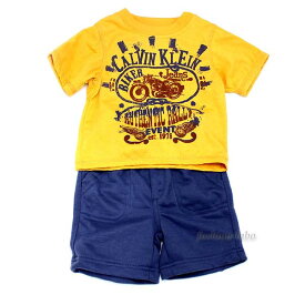 【メール便送料無料】CK Calvin Klein Jeansカルバンクラインジーンズ ボーイズ Tシャツ パンツ 2ピースセットベビー服 3672205