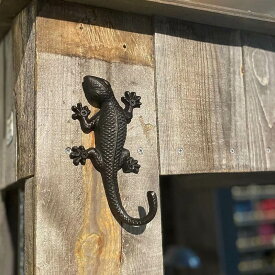壁掛けフック トカゲ ダルトン リザード フック アイアン アンティーク ブラック キーフック 鍵掛け アンティーク風 ウォールフック