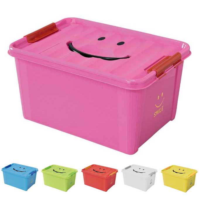 片付けが楽しくなる にっこり笑顔がかわいい収納コンテナ 収納ケース 収納ボックス おもちゃ箱 SFPT1520 国内正規品 公式 Ｍサイズ スマイルボックス スパイス