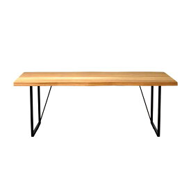 ダイニングテーブル 180cm 天然木 オーク無垢材 一枚板風 Nordic ノルディック スチール脚・木脚選択可