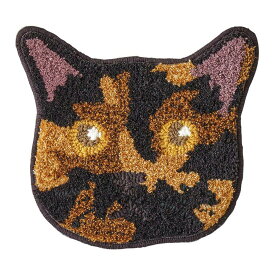 マット チェアパッド チェアマット スミノエ NEKOKAO ネコカオ サビ 猫柄 日本製 洗える 防ダニ すべり止め 床暖房対応