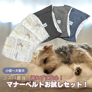 【楽天ランキング1位】犬用 マナーベルト スタートセット 〜 コスパ最強 お試し用 紙おむつ付き 紙おむつセット 〜 漏れない 安心 介護 老犬介護 お出かけ 留守番 ドッグカフェ 老犬 シニア
