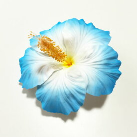ハイビスカス へアー クリップ（L）〈ブルー〉ヘアーピン ハワイアン フラダンス アクセ コサージュ 髪飾り 造花