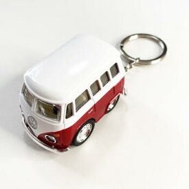 フォルクス ワーゲン バス プルバック ミニカー ビビットカラー S キーチェーン付き 〈ブルー レッド オレンジ イエロー〉ファニー ワーゲンバス VolksWagen キーホルダー キーリング ダイキャスト ハワイアン雑貨 アメリカン雑貨 クラッシック