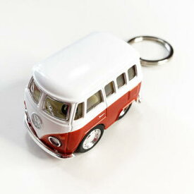 フォルクス ワーゲン バス プルバック ミニカー ビビットカラー S キーチェーン付き 〈ブルー レッド オレンジ イエロー〉ファニー ワーゲンバス VolksWagen キーホルダー キーリング ダイキャスト ハワイアン雑貨 アメリカン雑貨 クラッシック