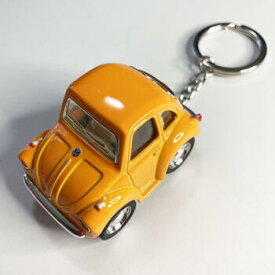 フォルクス ワーゲン ファニービートル ミニカー スタンダードカラー S キーチェーン付き〈イエロー オレンジ レッド ブルー〉レトロ VolksWagen キーホルダー キーリング ダイキャスト ハワイアン雑貨 アメリカン雑貨 クラッシック