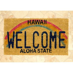 �R�C���[ �}�b�g ���փ}�b�g ���C���{�[ �n���C�qHawaii Welcome�r70cm×40cm �y���������z�R�R�i�b�c ���V �i���o�[�v���[�g �n���C�A���G�� �C���e���A�G�� �A�����J���G��