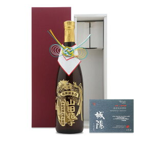 名前入り彫刻の日本酒 城陽 特別純米酒60「祝」720ml 化粧箱入 京都の地酒 名入れ ギフト プレゼント 誕生日 還暦祝 古希祝