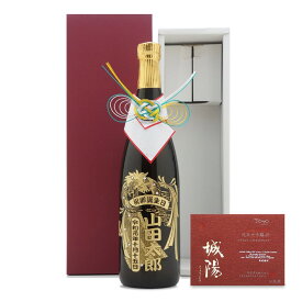 名前入り彫刻の日本酒 城陽 純米大吟醸40「山田錦」720ml 化粧箱入 京都の地酒 名入れ ギフト プレゼント 誕生日 還暦祝 古希祝