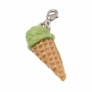 食品サンプル屋さんの3wayアクセサリー(アイスクリーム:抹茶)食品サンプル スマホ スマートフォン ガラケー iPhone Android 雑貨 食べ物 イヤホンジャック ストラップ