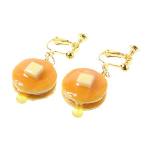 食品サンプル屋さんのイヤリング(ホットケーキ)食品サンプル ファッション イヤリング おもしろ 雑貨 食べ物 アクセサリー パンケーキ バター