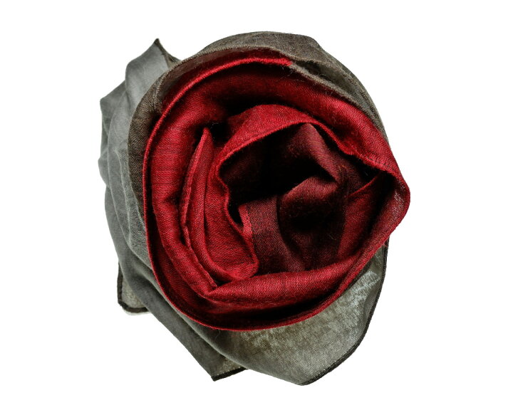 楽天市場 リバーシブル4色ストール やすらぎえりまき レッド サンドベージュ ワイン ブラウン ウール80 シルク 富士桜工房