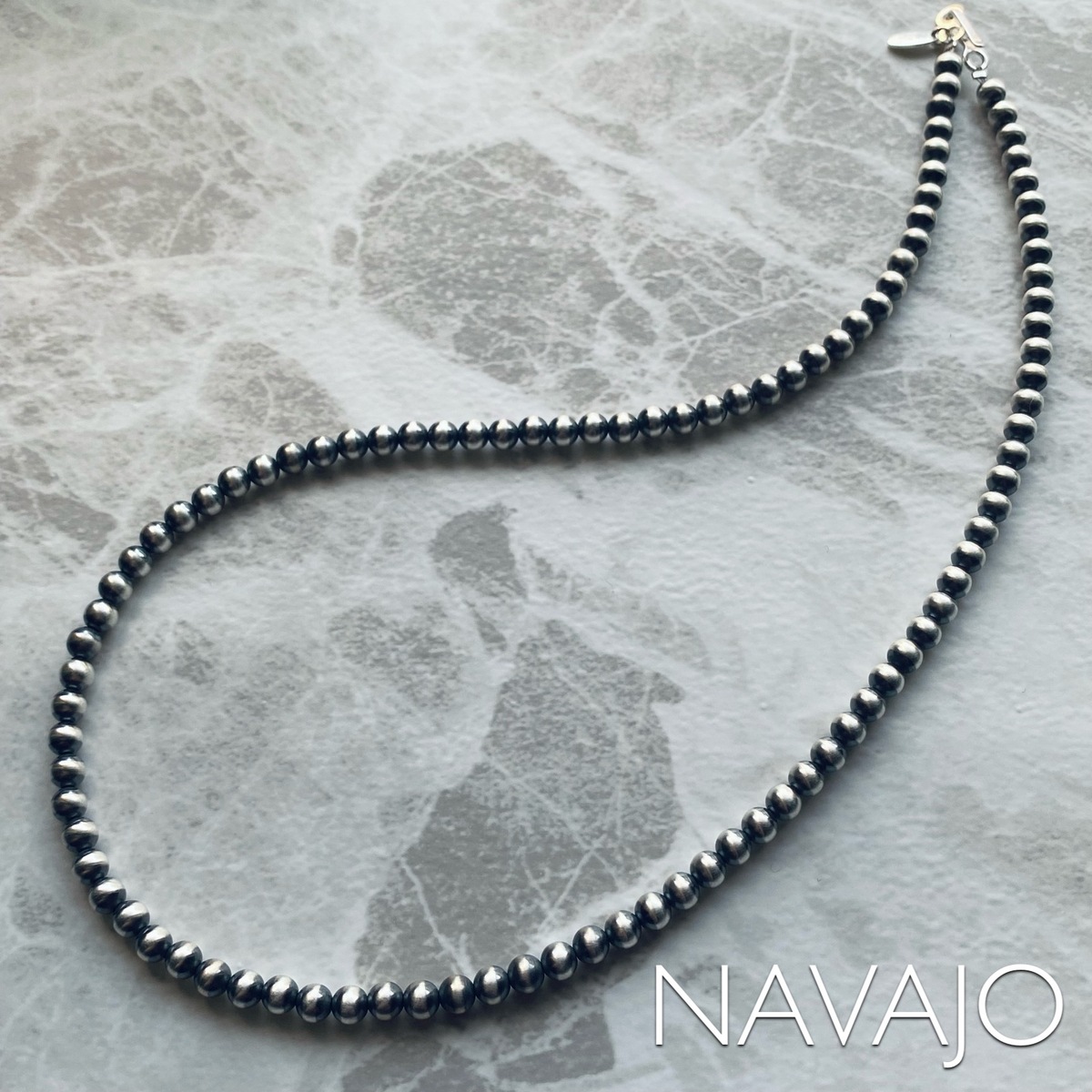 【楽天市場】Re:st 5mm navajo peal necklace 50cm ナバホパール