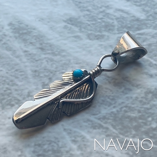 楽天市場】Navajo Aaron Davis feather pendant Indian jewelry ナバホ