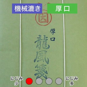 漢字用紙 練習用 全判 【龍風箋 厚口】 100枚 因州和紙 『書道用紙 書道用品 和紙 習字』