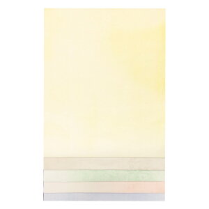 新料紙 明日香 細字 5色セット 『書道用品 加工紙 和紙 かな 仮名 習字 臨書』AG16