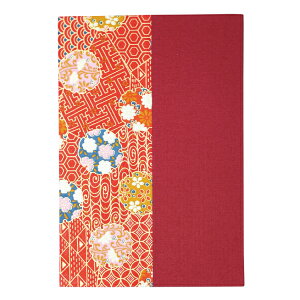 白鳩朱印帳 特大 赤 No.1 46ページ 「ご朱印帳 集印 和紙 蛇腹 スタンプ ノート 奉書紙」UD14-1