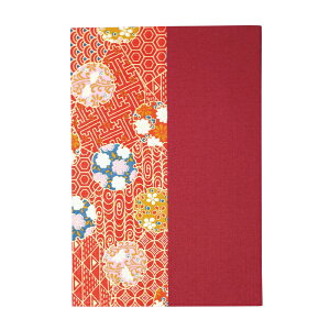 白鳩朱印帳 大 赤 No.1 46ページ 「ご朱印帳 集印 和紙 蛇腹 スタンプ ノート 奉書紙」UD15-1