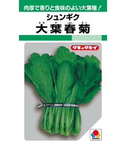 春菊 種 大葉春菊 タキイ 種苗 家庭菜園 プロ向け 大袋 小袋 農家 セレクト たね タネ シュンギク