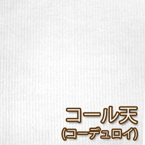 シャツ用 日本製 コール天生地 (コーデュロイ)50cm単位 *オフホワイト*【1.0mまでメール便対応】【コットン/綿布/無地/%OFF/ポイント/倍/バーゲン】 紀州