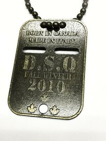 DSQUARED2 プレートネックレス アンティークゴールド