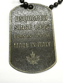 DSQUARED2 プレートネックレス アンティークゴールド