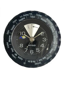 ATOP WORLD TIME ALARM CLOCK ブラック×シルバー