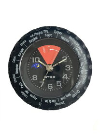 ATOP WORLD TIME ALARM CLOCK ブラック×レッド