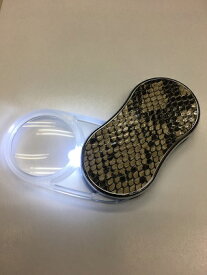 スネーク柄3倍LEDルーペ＆メガネ型3倍ペンダントルーペセット