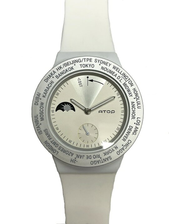 楽天市場】ATOP WORLD TIME WATCH ホワイト : 時計 