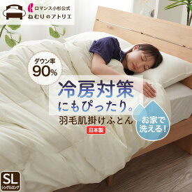 【最大15,000円OFFクーポン配布中】ロマンス小杉 公式 羽毛肌掛け布団 シングル ホワイトダウン90％ 立体キルト DP350 ダウンケット 夏掛け布団 夏布団 掛け布団 日本製 羽毛肌布団 ダック セール 90 軽量 軽量生地 ハンガリー産 シンプル オシャレ