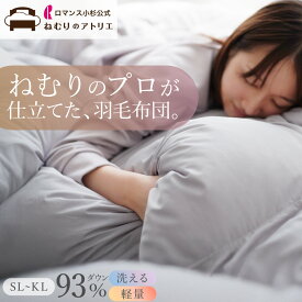 【超ポイントバック祭】ロマンス小杉 公式 洗える 羽毛布団 シングル セミダブル ダブル クイーン ハンガリー ホワイトダウン ダウン93％ DP400 掛布団 掛け布団 あったか 暖かい セール ダック ダウン 93 ホワイトダウン コインランドリー 秋冬 高級 冬