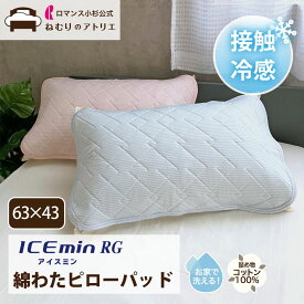 綿わた 冷感ピローパッド 枕パッド ピローパッド 冷感 冷感寝具 夏 ひんやり 43×63 ピローパッド 枕パット ピローパット 枕カバー 枕 カバー ピロー cool まくらカバー クール cool 洗える ウォシャブル