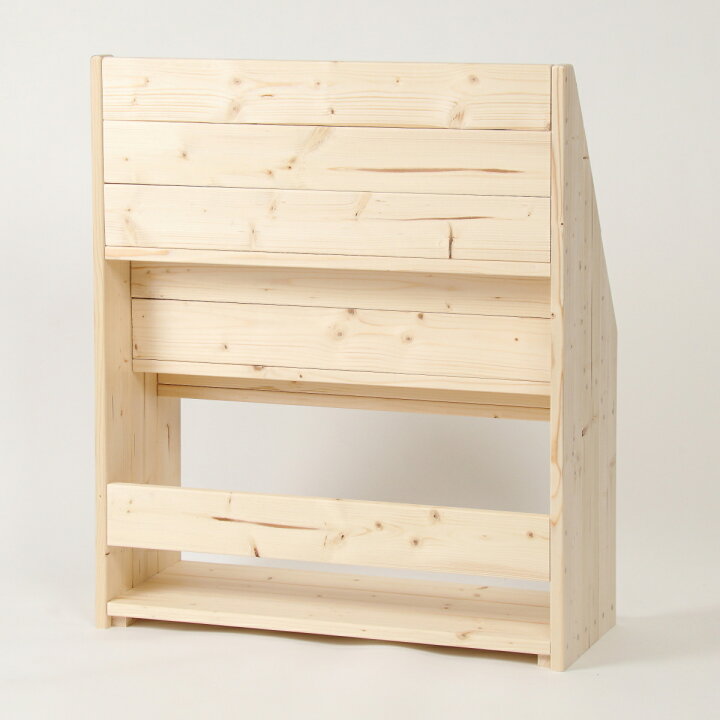 楽天市場】絵本棚 天然木 木製 大容量 無垢 絵本ラック 本棚 収納棚  