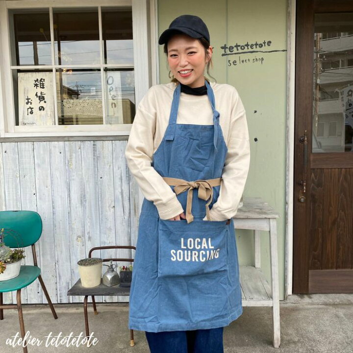 楽天市場 ヴィンテージデザインエプロン メンズライク 男前 カフェ風 エプロン ヴィンテージ 綿１００ かっこかわいい カッコいい ウォッシュ加工 プレゼント Atelier Tetotetote