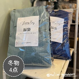 福袋 店長おまかせ冬物4点福袋 レディース トップス ニット カーディガン プルオーバー スカート パンツ ストール レギンス 小物 ハッピーバッグ ランダム お買い得 お得 プチプラ ナチュラル シンプル