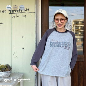 シアースラブ天竺ラグラン7分袖T 81014927 ファッション レディース トップス Tシャツ プルオーバー 長袖 ロゴ