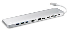 USB-C 10 in 1ドッキングステーション UH3234【HDMI/DisplayPort/VGA USB3.1×3（BC1.2×1）SD / MMC / MicroSD、ギガビットLAN、USB-C（PD対応）】【送料無料】【3年保証】