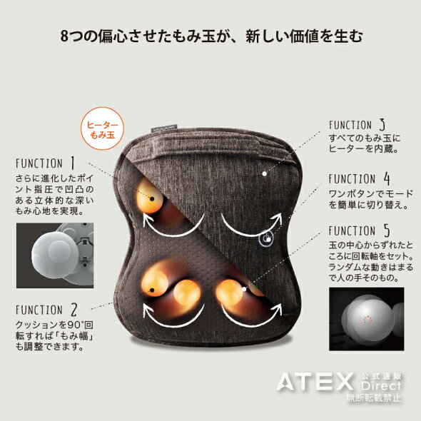 楽天市場 ルルドプレミアム マッサージクッション ダブルもみ Ax Hcl258s 替えカバーカー カーアダプター付 アテックス Atexルルド マッサージ クッション マッサージ器ルルド ギフト プレゼント ラッピング無料 贈り物 ホワイトデー 母の日 楽ギフ 包装 沖縄 離島